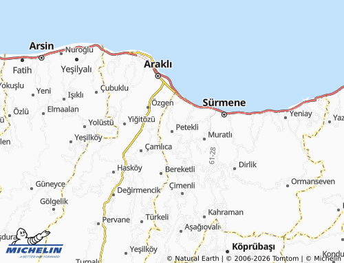 MICHELIN Petekli map - ViaMichelin