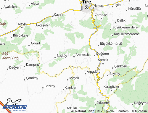 MICHELIN Akmescit map - ViaMichelin