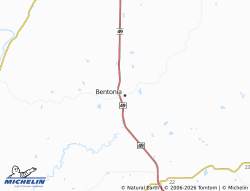 Mapa MICHELIN Bentonia - ViaMichelin