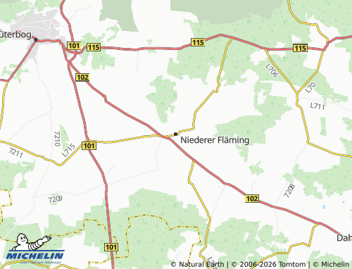 MICHELIN Niederer Fläming map - ViaMichelin