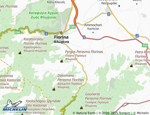 MICHELIN Tropaiouchos map - ViaMichelin