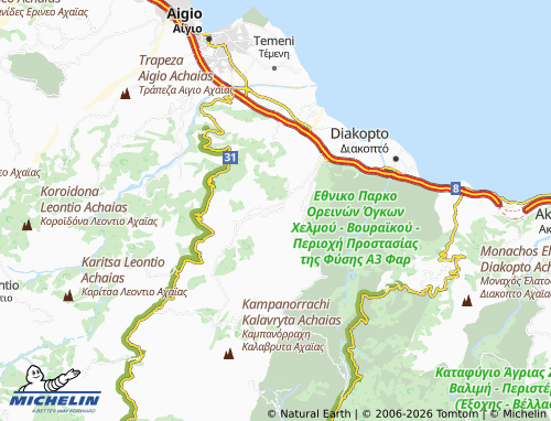 Mapa MICHELIN Agios Andreas - ViaMichelin