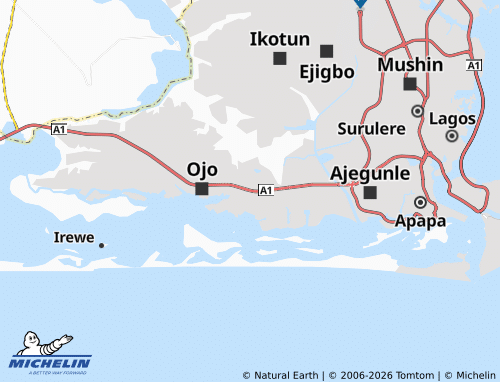 Mappa MICHELIN Aiyetoto-Asogun - ViaMichelin