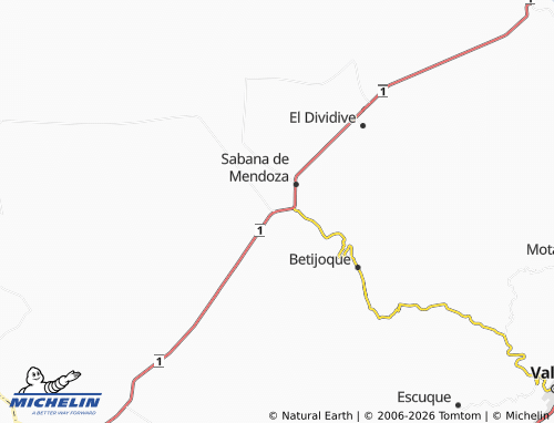 Mappa MICHELIN Sabana Grande - ViaMichelin
