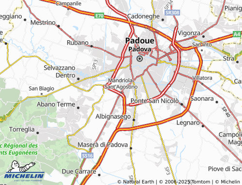 MICHELIN Mandriola-Sant'Agostino map - ViaMichelin
