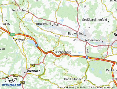 MICHELIN-Landkarte Aufham - ViaMichelin