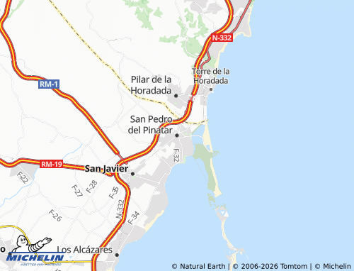 Mapa MICHELIN San Pedro del Pinatar - ViaMichelin