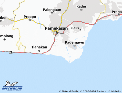 MICHELIN Prekbun map - ViaMichelin