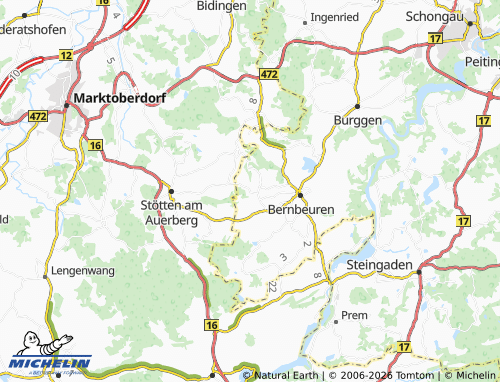 MICHELIN Prachtsried map - ViaMichelin