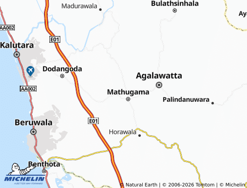 Mappa MICHELIN Mathugama West - ViaMichelin