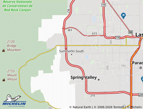 Kaart MICHELIN Summerlin South - ViaMichelin