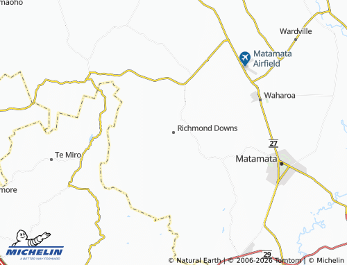 Mapa MICHELIN Richmond Downs - ViaMichelin