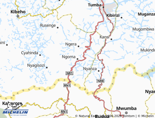 Mapa MICHELIN Ngoma - ViaMichelin