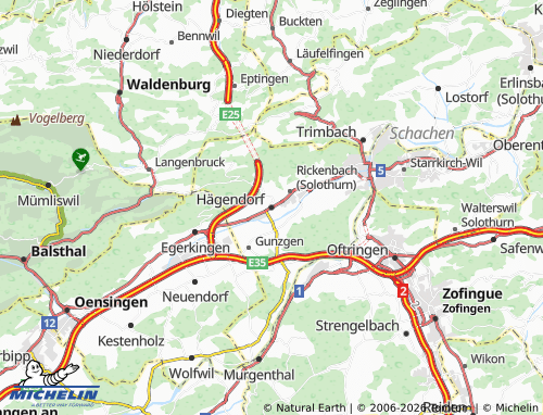 Mappa MICHELIN Hägendorf - ViaMichelin