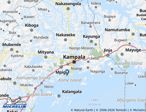 MICHELIN Kyadondo map - ViaMichelin