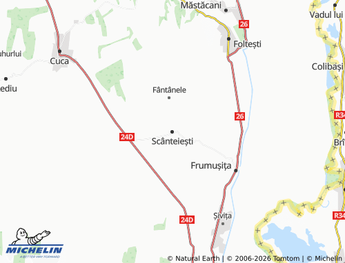 MICHELIN Scânteiești map - ViaMichelin