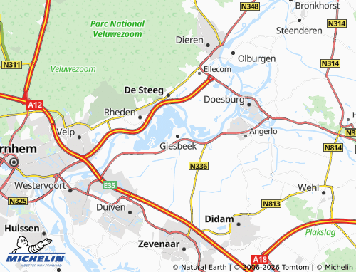 Mappa MICHELIN Giesbeek - ViaMichelin