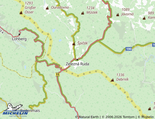 Mappa MICHELIN Železná Ruda - ViaMichelin