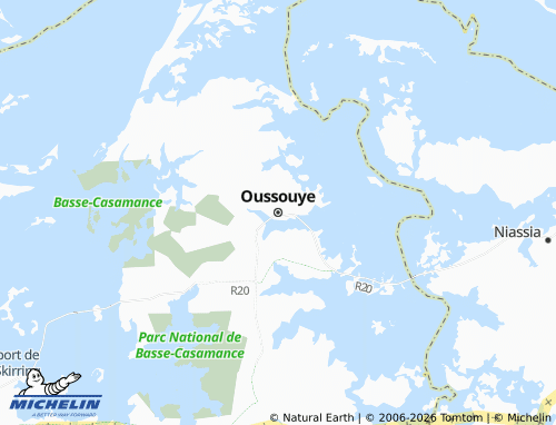 MICHELIN Oussouye map - ViaMichelin