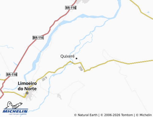 Carte MICHELIN Quixeré - ViaMichelin