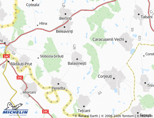 MICHELIN Balasinești map - ViaMichelin