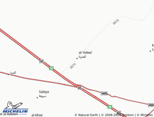 Carte MICHELIN al-Adwa - ViaMichelin