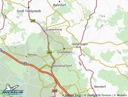 MICHELIN Grasleben map - ViaMichelin