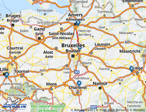 Mapa MICHELIN Bruxelas - ViaMichelin