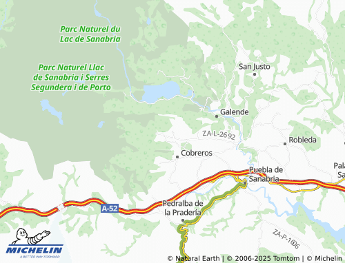 MICHELIN Limianos de Sanabria map - ViaMichelin