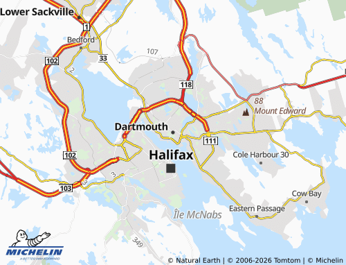 Mapa MICHELIN Dartmouth - ViaMichelin