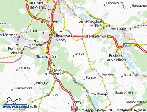 Carte MICHELIN Azelot - ViaMichelin