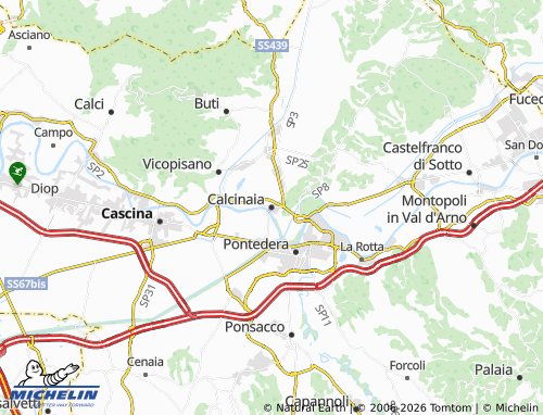 MICHELIN Calcinaia map - ViaMichelin