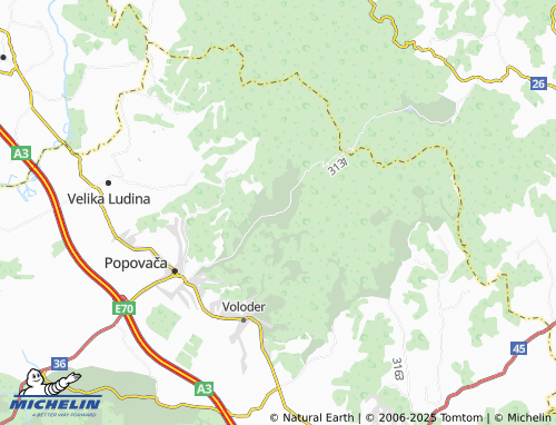 MICHELIN gornja Jelenska map - ViaMichelin