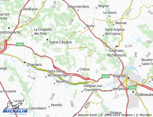 MICHELIN-Landkarte Chez Gatineau - ViaMichelin