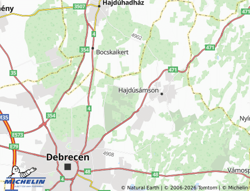 MICHELIN-Landkarte Dombos - ViaMichelin