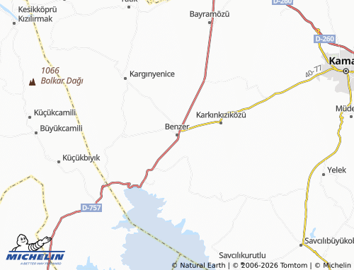 MICHELIN Benzer map - ViaMichelin