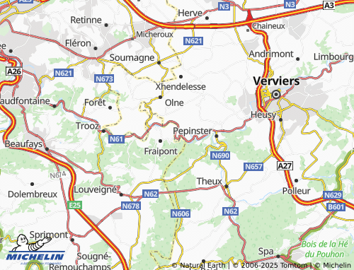 Carte MICHELIN Goffontaine - ViaMichelin