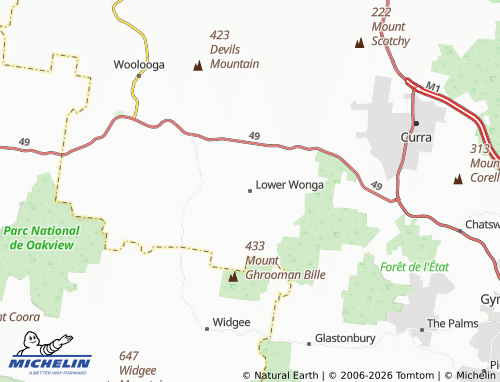 Mapa MICHELIN Lower Wonga - ViaMichelin