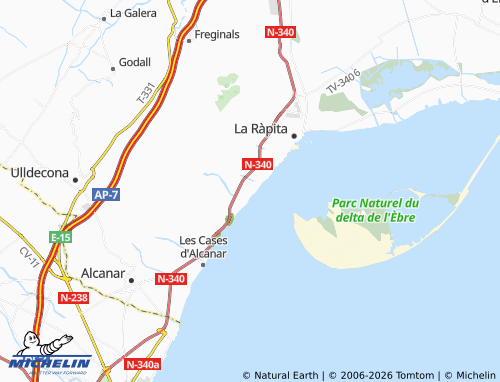 Mappa MICHELIN Montsià Mar - ViaMichelin