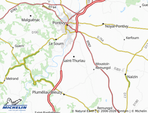 Mappa MICHELIN Saint-Thuriau - ViaMichelin