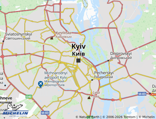 MICHELIN Shevchenkivskyi map - ViaMichelin