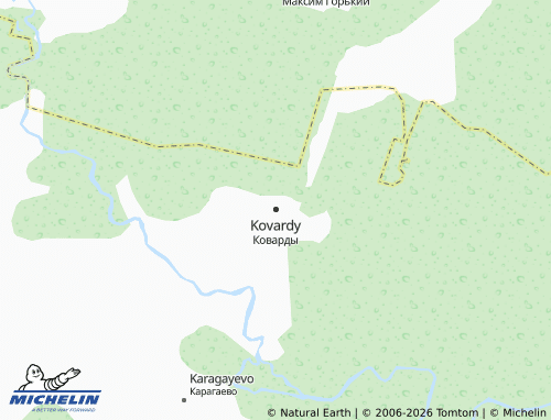 MICHELIN-Landkarte Kovardy - ViaMichelin