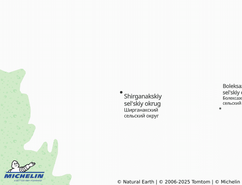 MICHELIN Shirganakskiy sel'skiy okrug map - ViaMichelin