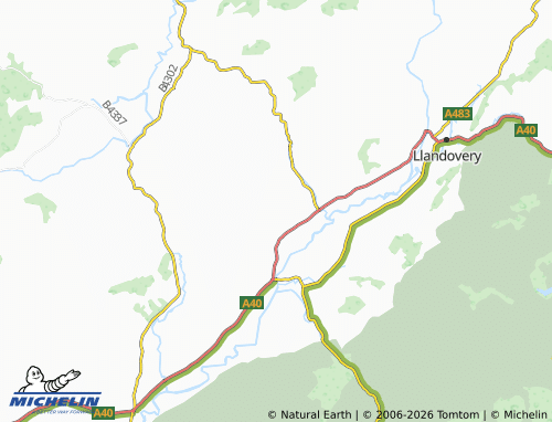 MICHELIN Llansadwrn map - ViaMichelin
