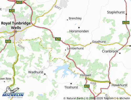 Carte MICHELIN Lamberhurst - ViaMichelin