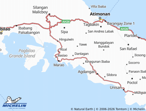 MICHELIN Danlagan map - ViaMichelin