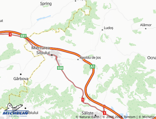 MICHELIN Apoldu de Jos map - ViaMichelin
