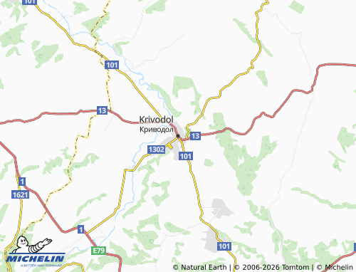 MICHELIN Krivodol map - ViaMichelin
