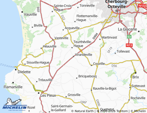 MICHELIN Virandeville map - ViaMichelin