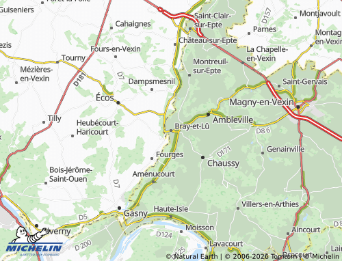 Mapa MICHELIN Bray-et-Lû - ViaMichelin